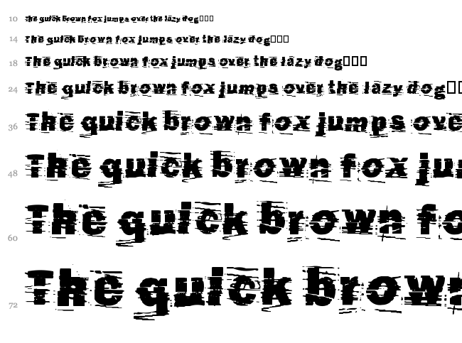 Cut N Paste font waterfall